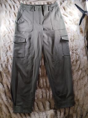 Express Olive Green Cargo Jogger Pants